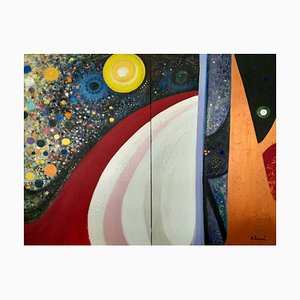 Antonella Lagana, Piombino Future, 2022, Acrylic Diptych