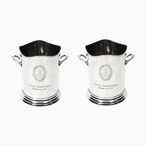 20th Century Silver Plated Champagne Coolers from Louis Roederer, Set of 2