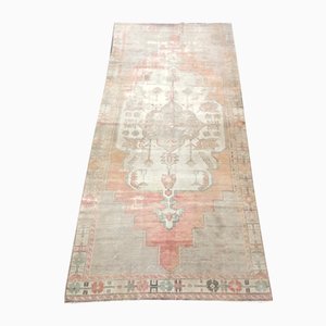 Vintage Hand-Woven Faded Rug in Wool