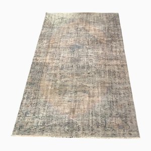 Vintage Area Carpet in Faded Grey and Orange