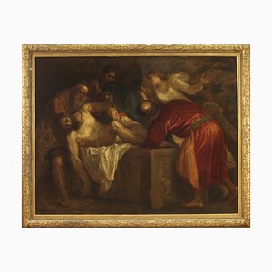 Nach Tiziano Vecellio, Deposition in the Sepulcher, 17. Jh., Öl auf Leinwand, Gerahmt