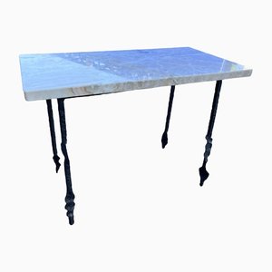 Vintage Coffee Table in Wrought Iron and Marble