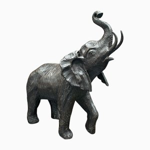 Viktorianische englische Elefantenstatue aus Bronze, 1900er