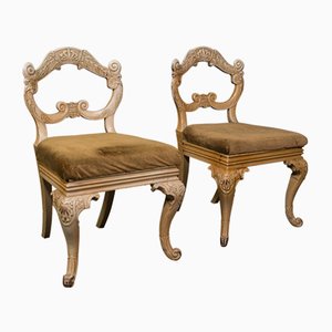 Chaises d'Appoint Victoriennes Antiques, France, Set de 2