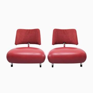 Dutch Pallone Lounge Chairs from Leolux, 1980s, Set of 2