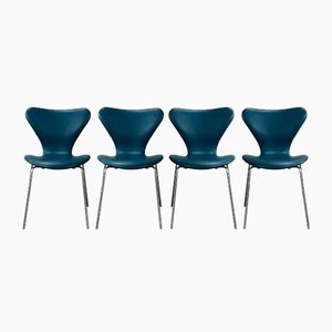 3107 Dining Chairs by Arne Jacobsen for Fritz Hansen, Denmark, 1970s, Set of 4
