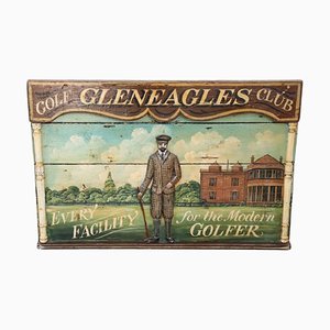 Vintage Hand-Painted Golf Club Sign on Wood, 1920s