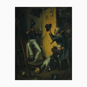 Desconocido, Atelier with Dummies and Wayfarers, siglo XIX, óleo sobre lienzo
