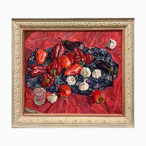 Maya Kopitzeva, Still Life with Red Peppers, 1999, Oil Painting