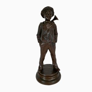 J. Rousseau, The Child, Frühes 20. Jahrhundert, Bronze