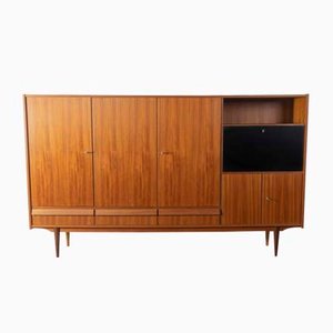 Credenza alta Mid-Century marrone, anni '60