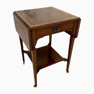 Antique Edwardian Mahogany Inlaid Occasional Table