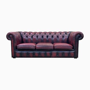 Leather Chesterfield 3-Seater Sofa, 1970s