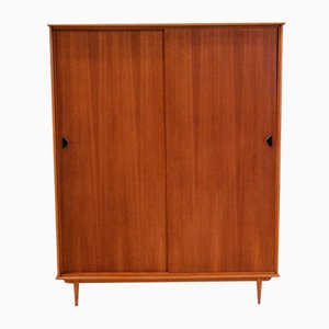 Vintage Wardrobe with Two Sliding Doors, 1960s