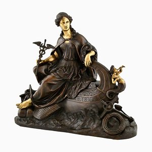 French Artist, Fortune Representing Sea Trade, 1870s, Bronze Sculpture