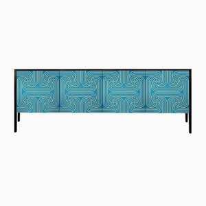 Four Door Loop Sideboard in Blue by Coucou Manou for Coucou Manou / Nell Beale