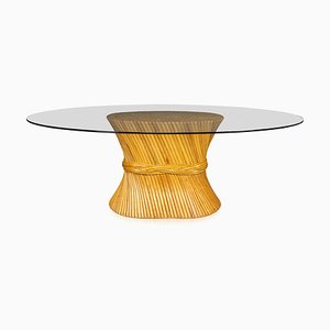 20th Century Sheaf of Wheat Dining Table by McGuire, 1970s