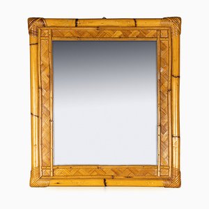 20th Century French French Bamboo Mirror, 1970s