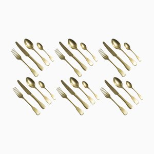 Gold Brick Lane Collection Cutlery Pieces, Set of 24