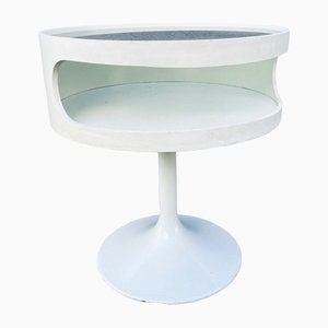 Space Age Luna Side Table with Glass Plate from Opal Möbel