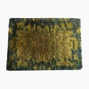 Scandinavian Abstract High Pile Carpet Rug, 1960s
