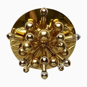Mid-Century German Brass Atomic Ceiling or Wall Lamp by Dorothee Becker for Cosack, 1970s