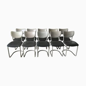 Mid-Century Model 2011 Chairs by De Wit Brothersor for De Wit Schiedam, Set of 10