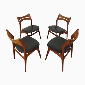 Teak Model 310 Dining Chairs by Erik Buch for Chr. Christensen, 1960s, Set of 4