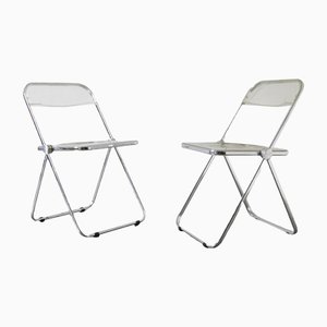 Mid-Century Plia Folding Chair by Giancarlo Piretti for Castelli / Anonima Castelli, Set of 2