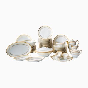 Porcelain Service by Jammet Seignolles for Limoges, Set of 72