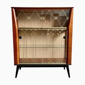 Vintage Drinks Cabinet with Sliding Glass Doors