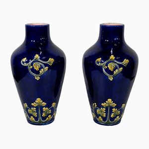 Art Nouveau Ceramic Vases, 1900s, Set of 2