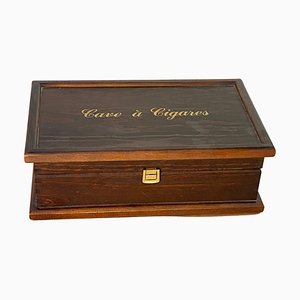 Humidor de puros de ébano Macassar, años 60