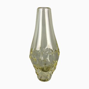 Citrine Glass Vase by Miloslav Klinger for Zelezny Brod Glassworks, 1960s