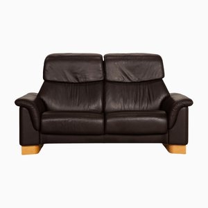 Paradise Dark Brown Leather Two Seater Sofa from Stressless