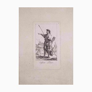 Jean Baptiste Le Prince, Officier Tartare, Grabado original, 1765