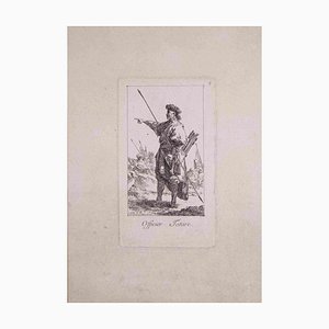 Jean Baptiste Le Prince, Officier Tartare, Original Etching, 1765