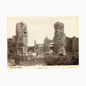 Baths of Caracalla, Vintage Black and White Photograph, Early 20th-Century