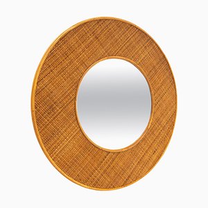 Miroir Rond en Rotin, Italie