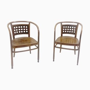 Wooden Bentwood Armchairs by Otto Wagner for J&j Kohn, Austria, Set of 2