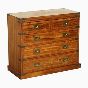 Antique Sheraton Military Campaign Chest of Drawers, 1900s