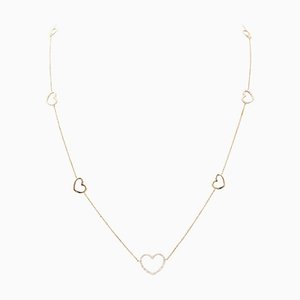18k Rose Gold, Heart Theme, Chain Necklace