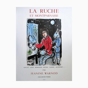 Poster litografico Marc Chagall, La Ruche e Montparnasse, 1978