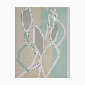 André Beaudin, Composition in Green, 1962, Lithographie