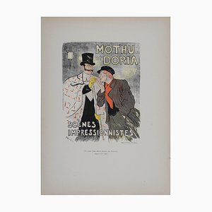 Théophile Alexandre Steinlen, Mothu and Doria, Impressionist Scenes, 1896, Small Lithograph Poster