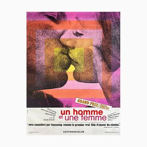 French A Man and a Woman Movie Poster by Ferracci, 1966