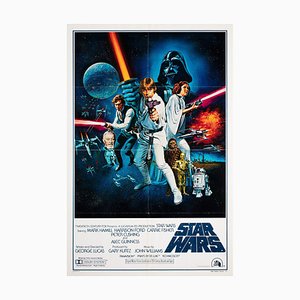 Affiche de Film Star Wars International par Tom Chantrell, 1977