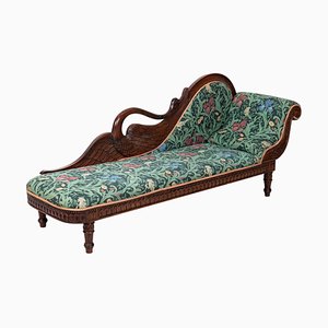 19th Century French Empire Walnut Chaise Lounge