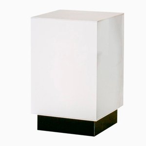 Small Single White Acrylic Light Box or Side Table, 1970s
