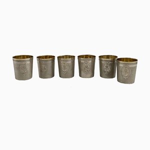 Silver Liquor Cups, Set of 6